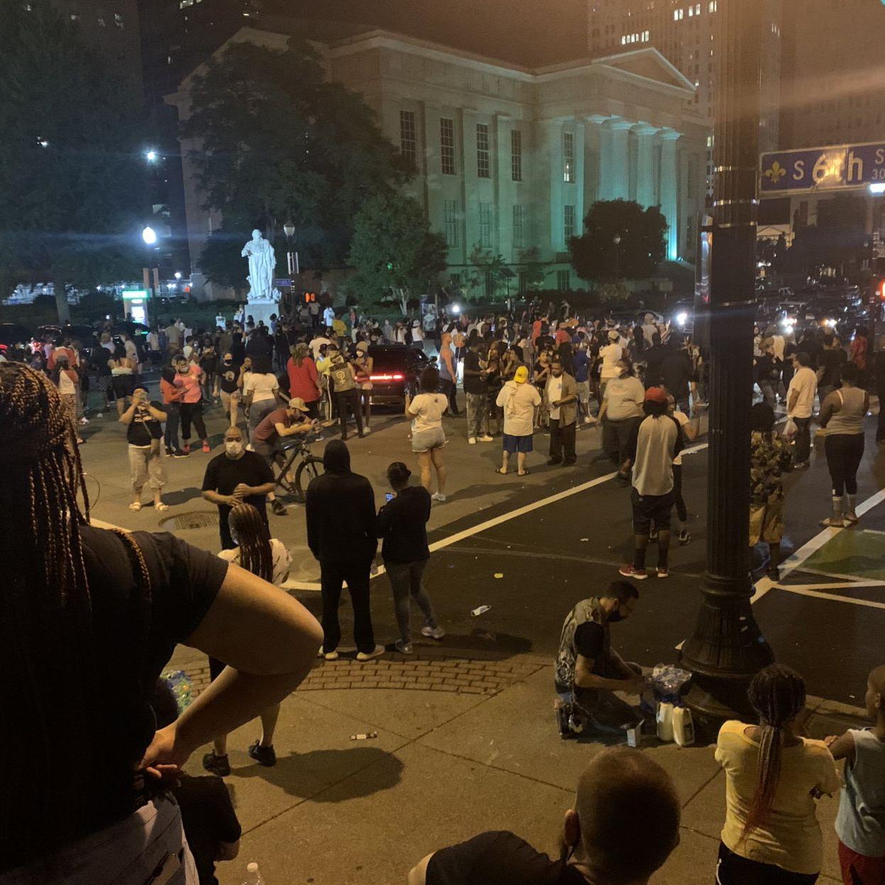 Protesters gather in downtown Louisville demanding justice for Breonna Taylor